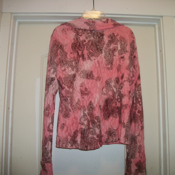 BARBIECORE PRETTY IN PINK & PAISLEY STRETCHY LACE I.N.C  BL M - Picture 3 of 4